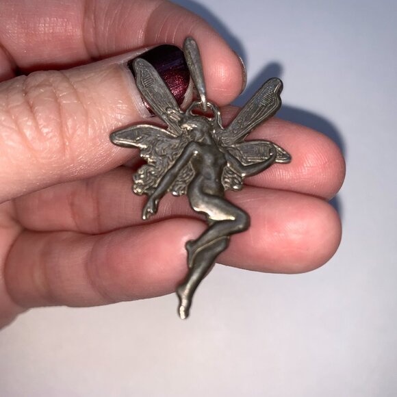 Sterling Silver Fairy Pendant - Picture 1 of 15